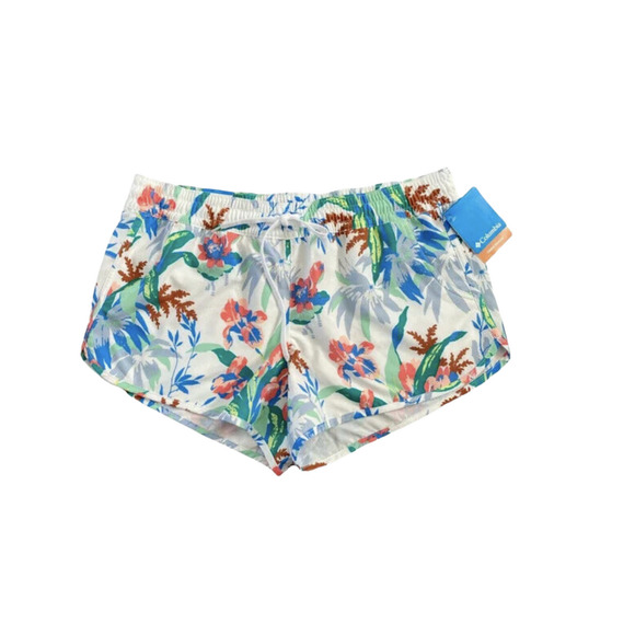 Columbia Pants - Columbia Women's Plus Size Bogata Bay Blue Tropical Floral Stretch Shorts NWT
